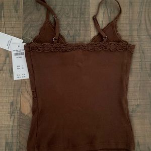Brown holister top! size xxs!